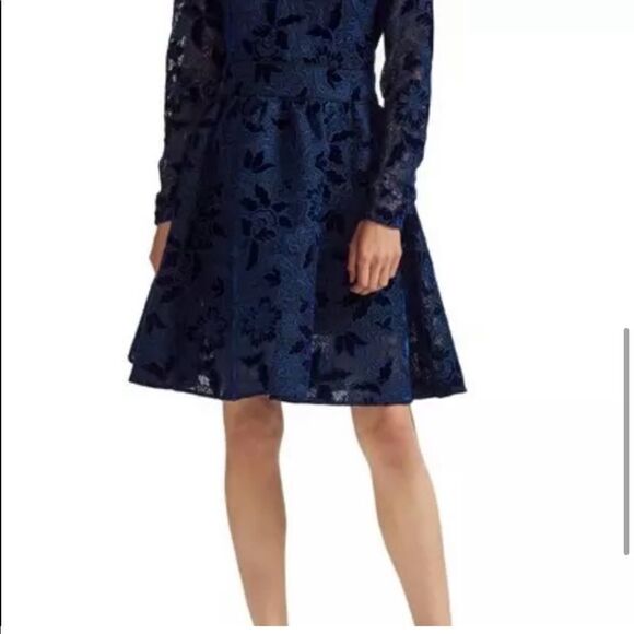 💛 Maje Skater Style Dress in Navy - Picture 2 of 11